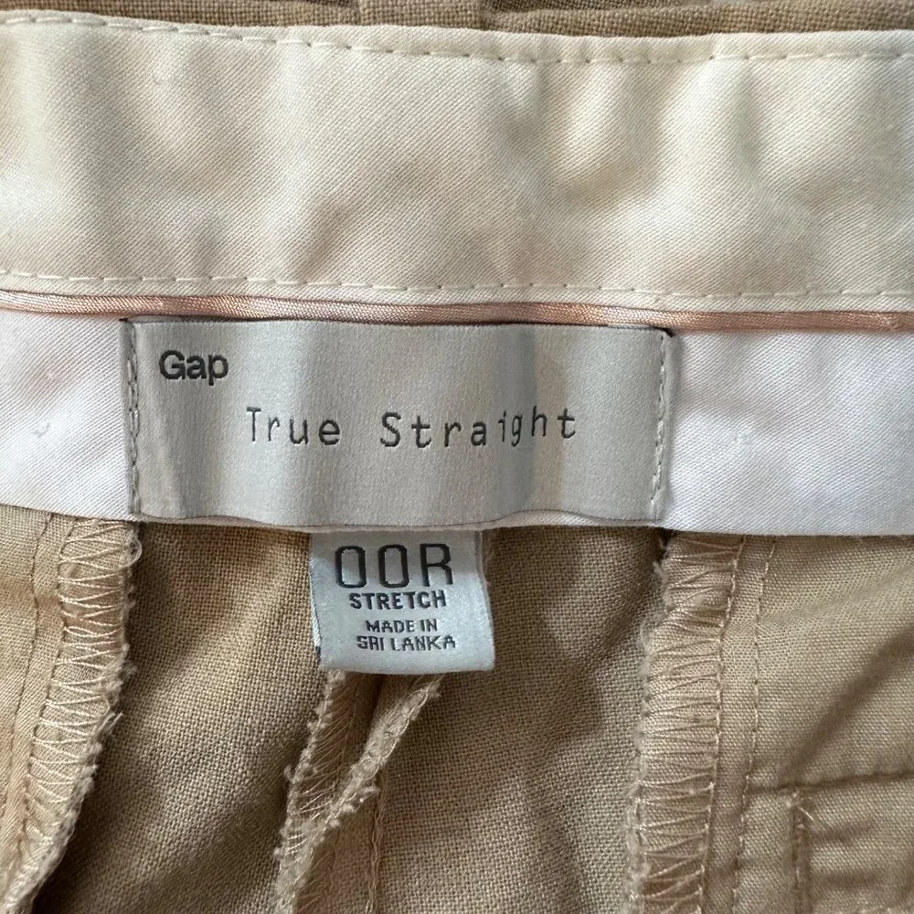 GAP True Straight Tan Dress Pant 00‎